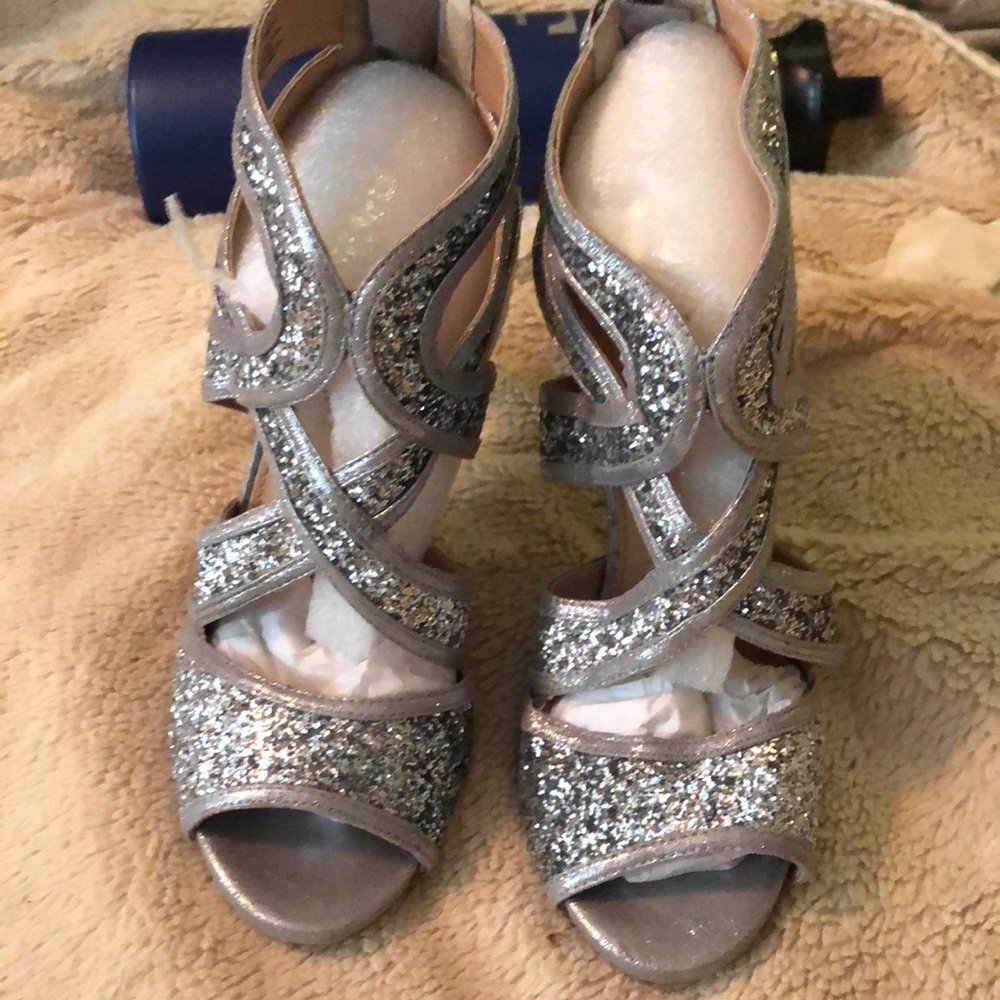 Sparkly Gray High Heels